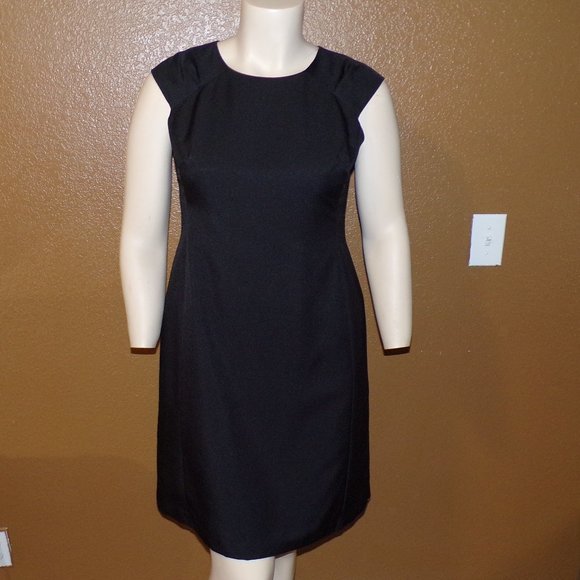 casual midi black dress for women SilkSilky 100% Mulberry Silk Casual Sleeveless U Neck Short Dress, Black / L(12)